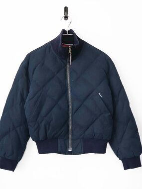 Rare Vintage Faconnable Quilited Goose Down Bomber Jacket